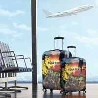 Kangaroo-Kiwi Soldier ANZAC Personalised Luggage Cover Golden Wattle and Pohutukawa Flowers LT9 - Polynesian Pride
