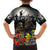 Kangaroo-Kiwi Soldier ANZAC Personalised Family Matching Off Shoulder Maxi Dress and Hawaiian Shirt Golden Wattle Poppy Flowers