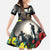 Kangaroo-Kiwi Soldier ANZAC Personalised Family Matching Off Shoulder Maxi Dress and Hawaiian Shirt Golden Wattle Poppy Flowers