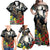 Kangaroo-Kiwi Soldier ANZAC Personalised Family Matching Off Shoulder Maxi Dress and Hawaiian Shirt Golden Wattle Poppy Flowers