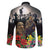 Kangaroo-Kiwi Soldier ANZAC Personalised Family Matching Off Shoulder Maxi Dress and Hawaiian Shirt Golden Wattle Poppy Flowers