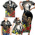 Kangaroo-Kiwi Soldier ANZAC Personalised Family Matching Short Sleeve Bodycon Dress and Hawaiian Shirt Golden Wattle Poppy Flowers
