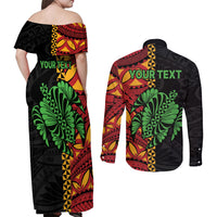 Personalised Tonga Emancipation Day Couples Matching Off Shoulder Maxi Dress and Long Sleeve Button Shirt Puleanga Fakatui O Since 1970 LT9 - Polynesian Pride