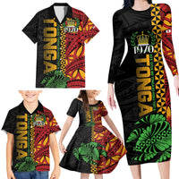 Personalised Tonga Emancipation Day Family Matching Long Sleeve Bodycon Dress and Hawaiian Shirt Puleanga Fakatui O Since 1970 LT9 - Polynesian Pride