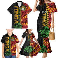 Personalised Tonga Emancipation Day Family Matching Mermaid Dress and Hawaiian Shirt Puleanga Fakatui O Since 1970 LT9 - Polynesian Pride