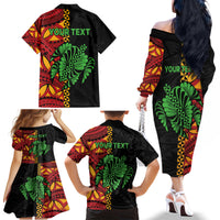 Personalised Tonga Emancipation Day Family Matching Off The Shoulder Long Sleeve Dress and Hawaiian Shirt Puleanga Fakatui O Since 1970 LT9 - Polynesian Pride