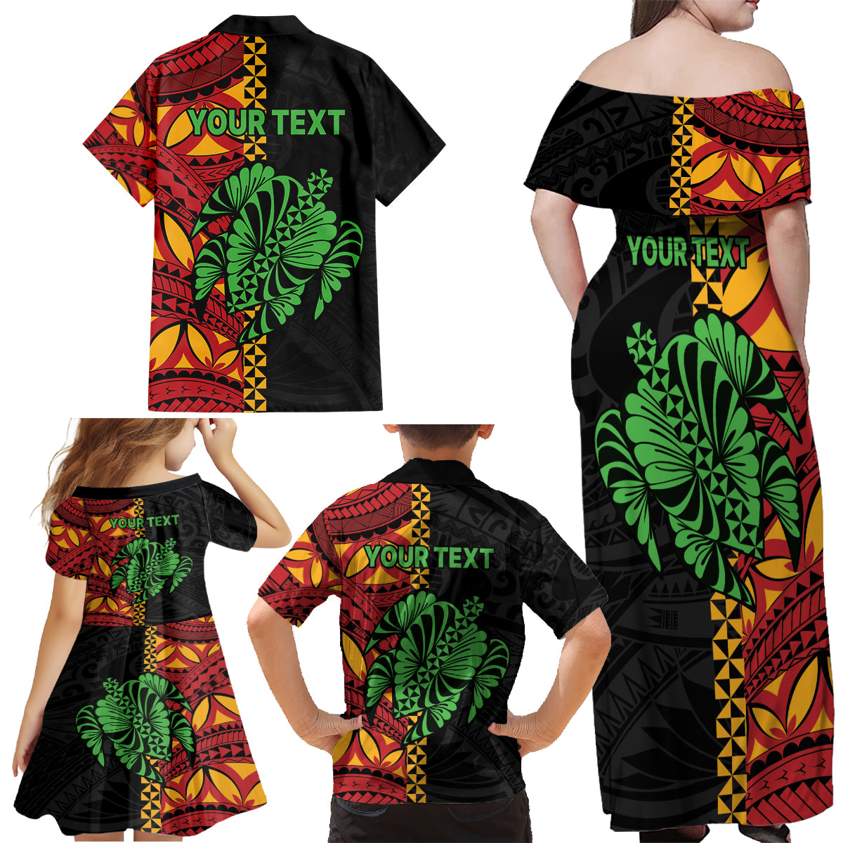 Personalised Tonga Emancipation Day Family Matching Off Shoulder Maxi Dress and Hawaiian Shirt Puleanga Fakatui O Since 1970 LT9 - Polynesian Pride