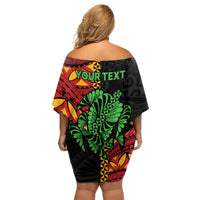 Personalised Tonga Emancipation Day Family Matching Off Shoulder Short Dress and Hawaiian Shirt Puleanga Fakatui O Since 1970 LT9 - Polynesian Pride