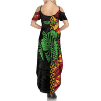 Personalised Tonga Emancipation Day Family Matching Summer Maxi Dress and Hawaiian Shirt Puleanga Fakatui O Since 1970 LT9 - Polynesian Pride