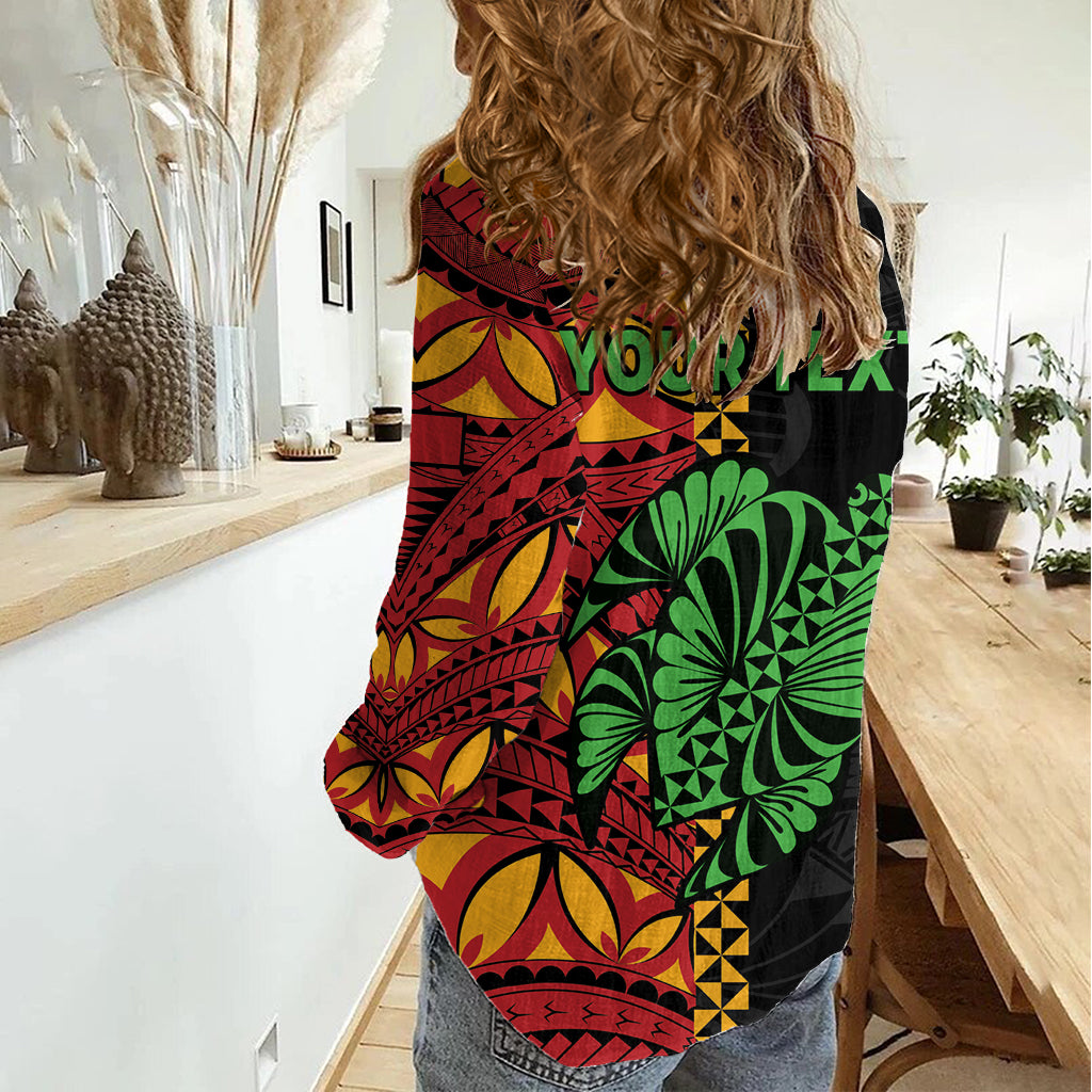 Personalised Tonga Emancipation Day Women Casual Shirt Puleanga Fakatui O Since 1970 LT9 - Polynesian Pride