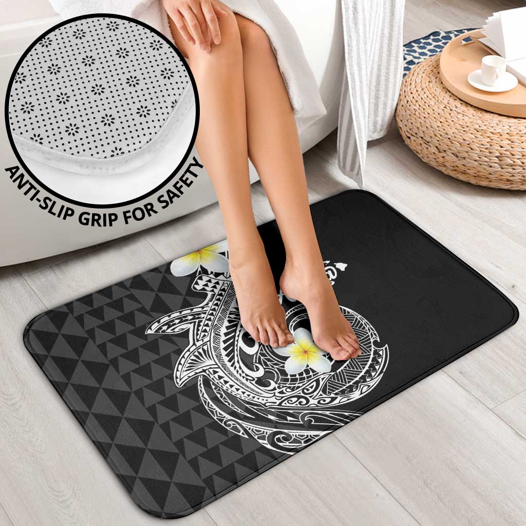 Aloha Hammerhead Shark Bathroom Set Black Hawaiian Kakau Tribal Tattoo - Polynesian Pride