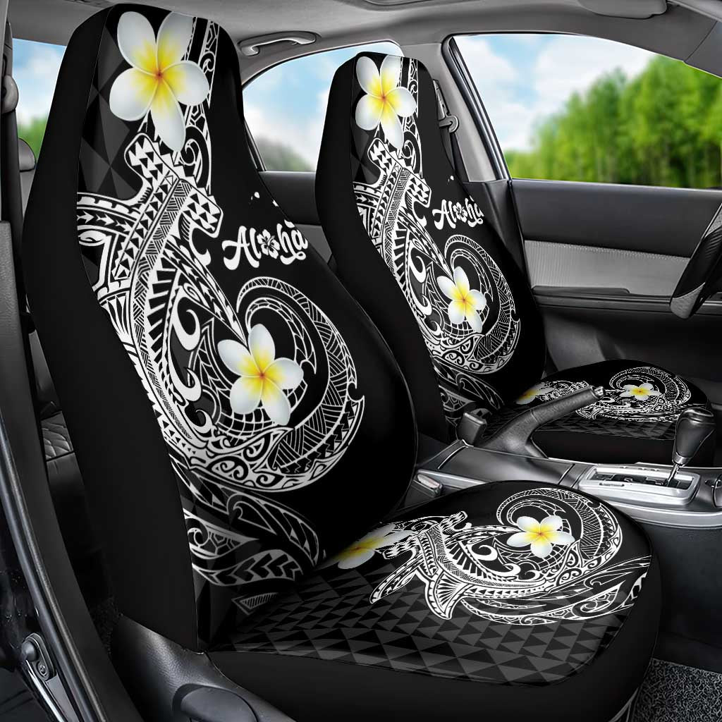Aloha Hammerhead Shark Car Seat Cover Black Hawaiian Kakau Tribal Tattoo LT9 - Polynesian Pride