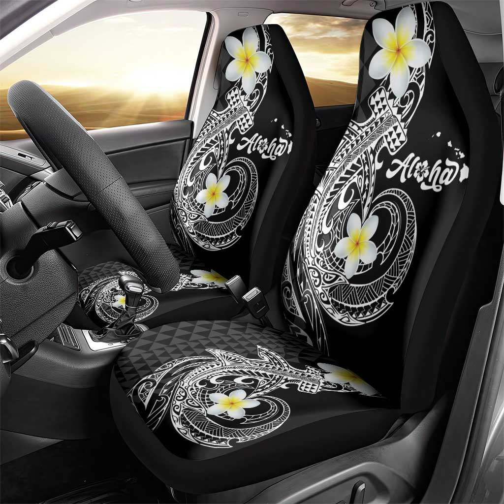 Aloha Hammerhead Shark Car Seat Cover Black Hawaiian Kakau Tribal Tattoo LT9 - Polynesian Pride