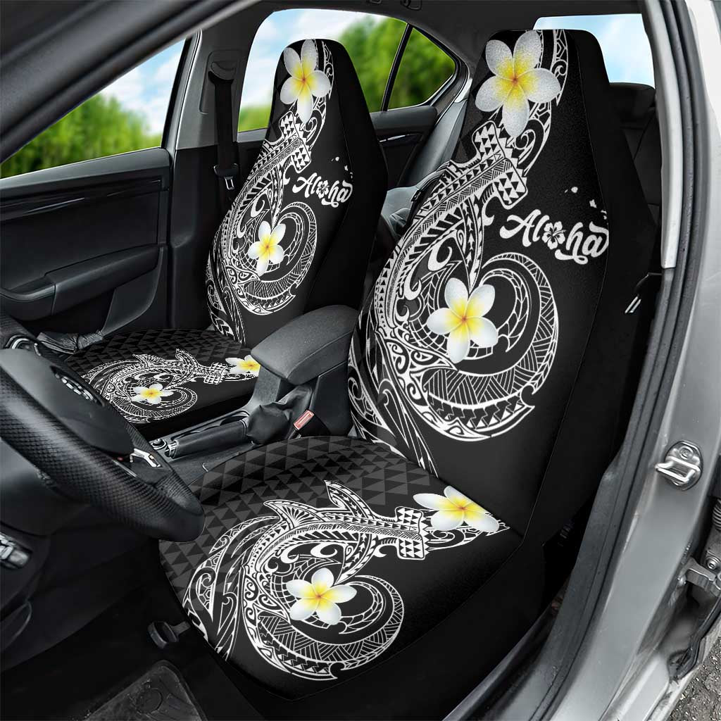 Aloha Hammerhead Shark Car Seat Cover Black Hawaiian Kakau Tribal Tattoo LT9 - Polynesian Pride