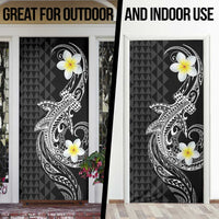 Aloha Hammerhead Shark Door Cover Black Hawaiian Kakau Tribal Tattoo - Polynesian Pride