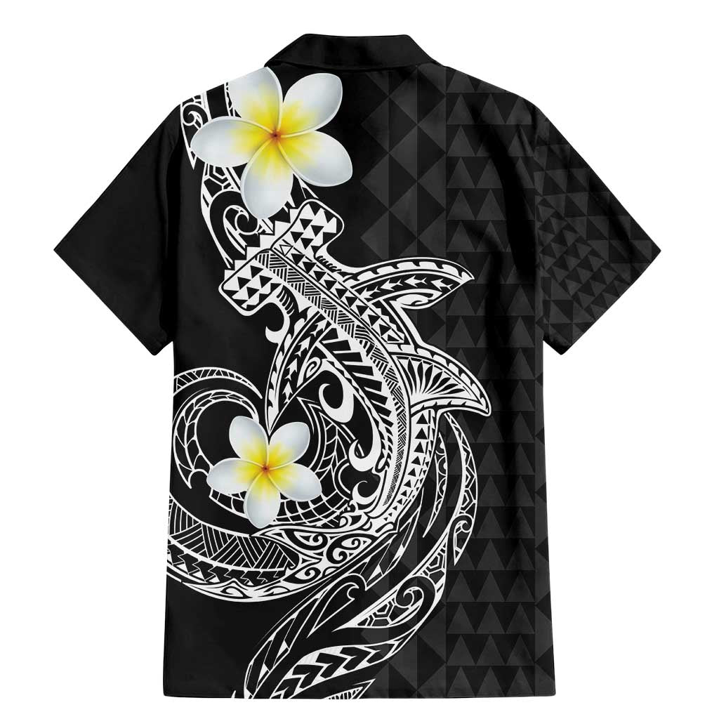Aloha Hammerhead Shark Family Matching Mermaid Dress and Hawaiian Shirt Black Hawaiian Kakau Tribal Tattoo LT9 - Polynesian Pride