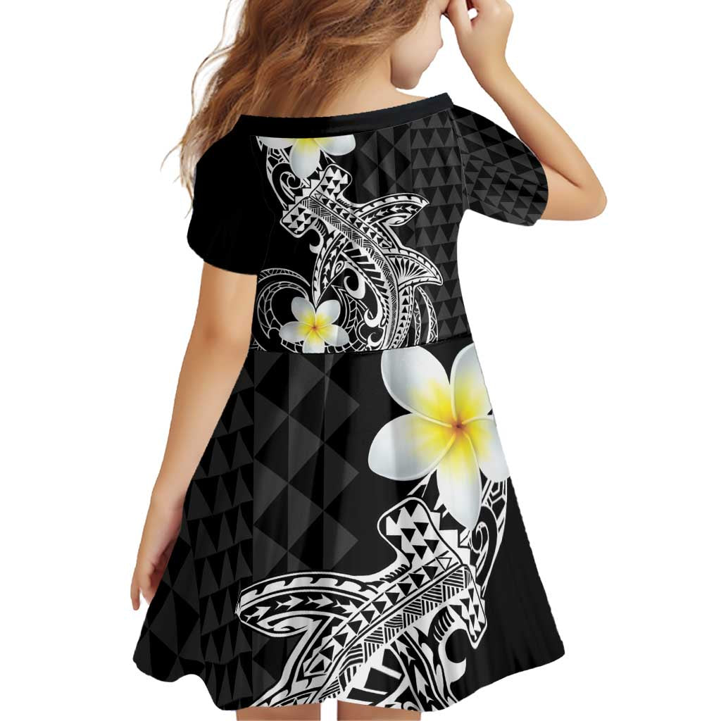 Aloha Hammerhead Shark Family Matching Puletasi and Hawaiian Shirt Black Hawaiian Kakau Tribal Tattoo LT9 - Polynesian Pride