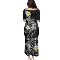 Aloha Hammerhead Shark Family Matching Puletasi and Hawaiian Shirt Black Hawaiian Kakau Tribal Tattoo LT9 - Polynesian Pride