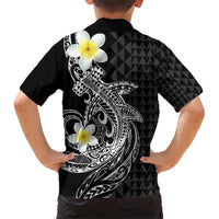 Aloha Hammerhead Shark Hawaiian Shirt Black Hawaiian Kakau Tribal Tattoo