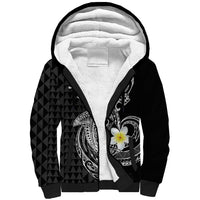 Aloha Hammerhead Shark Sherpa Hoodie Black Hawaiian Kakau Tribal Tattoo LT9 Unisex Black - Polynesian Pride