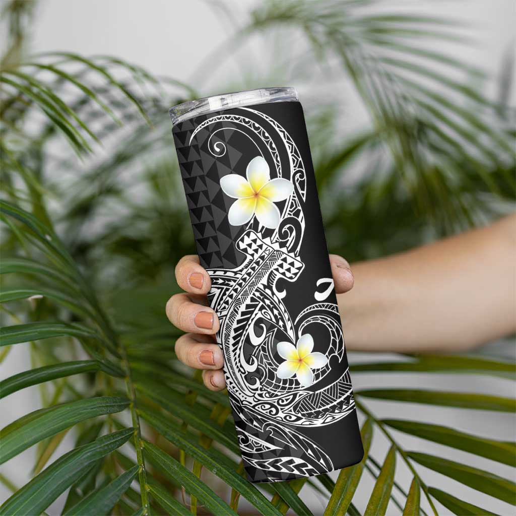 Aloha Hammerhead Shark Skinny Tumbler Black Hawaiian Kakau Tribal Tattoo LT9 - Polynesian Pride