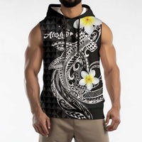 Aloha Hammerhead Shark Sleeveless Hoodie Black Hawaiian Kakau Tribal Tattoo LT9 - Polynesian Pride