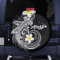 Aloha Hammerhead Shark Spare Tire Cover Black Hawaiian Kakau Tribal Tattoo LT9 No hole Black - Polynesian Pride