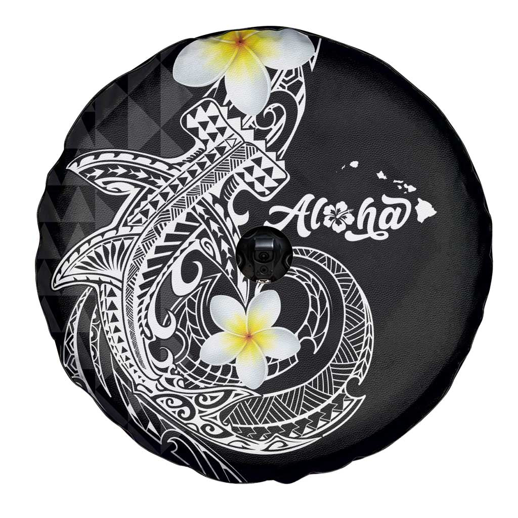 Aloha Hammerhead Shark Spare Tire Cover Black Hawaiian Kakau Tribal Tattoo LT9 - Polynesian Pride