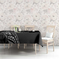 Aloha Hammerhead Shark Tablecloth Black Hawaiian Kakau Tribal Tattoo