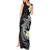 Aloha Hammerhead Shark Tank Maxi Dress Black Hawaiian Kakau Tribal Tattoo LT9 - Polynesian Pride