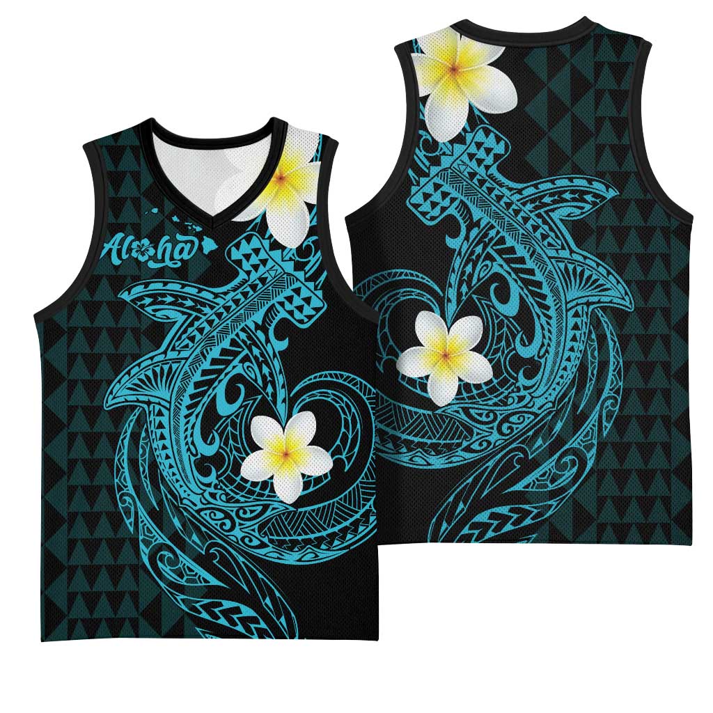 Aloha Hammerhead Shark Basketball Jersey Calypso Hawaiian Kakau Tribal Tattoo LT9 - Polynesian Pride