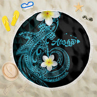 Aloha Hammerhead Shark Beach Blanket Calypso Hawaiian Kakau Tribal Tattoo LT9 One Size 150cm Blue - Polynesian Pride