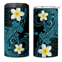 Aloha Hammerhead Shark 4 in 1 Can Cooler Tumbler Calypso Hawaiian Kakau Tribal Tattoo LT9 One Size: 16 oz Blue - Polynesian Pride
