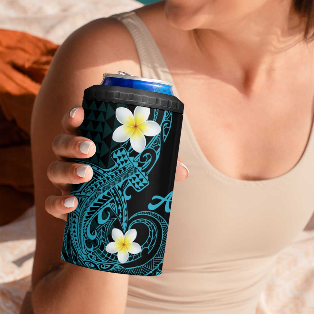 Aloha Hammerhead Shark 4 in 1 Can Cooler Tumbler Calypso Hawaiian Kakau Tribal Tattoo LT9 - Polynesian Pride
