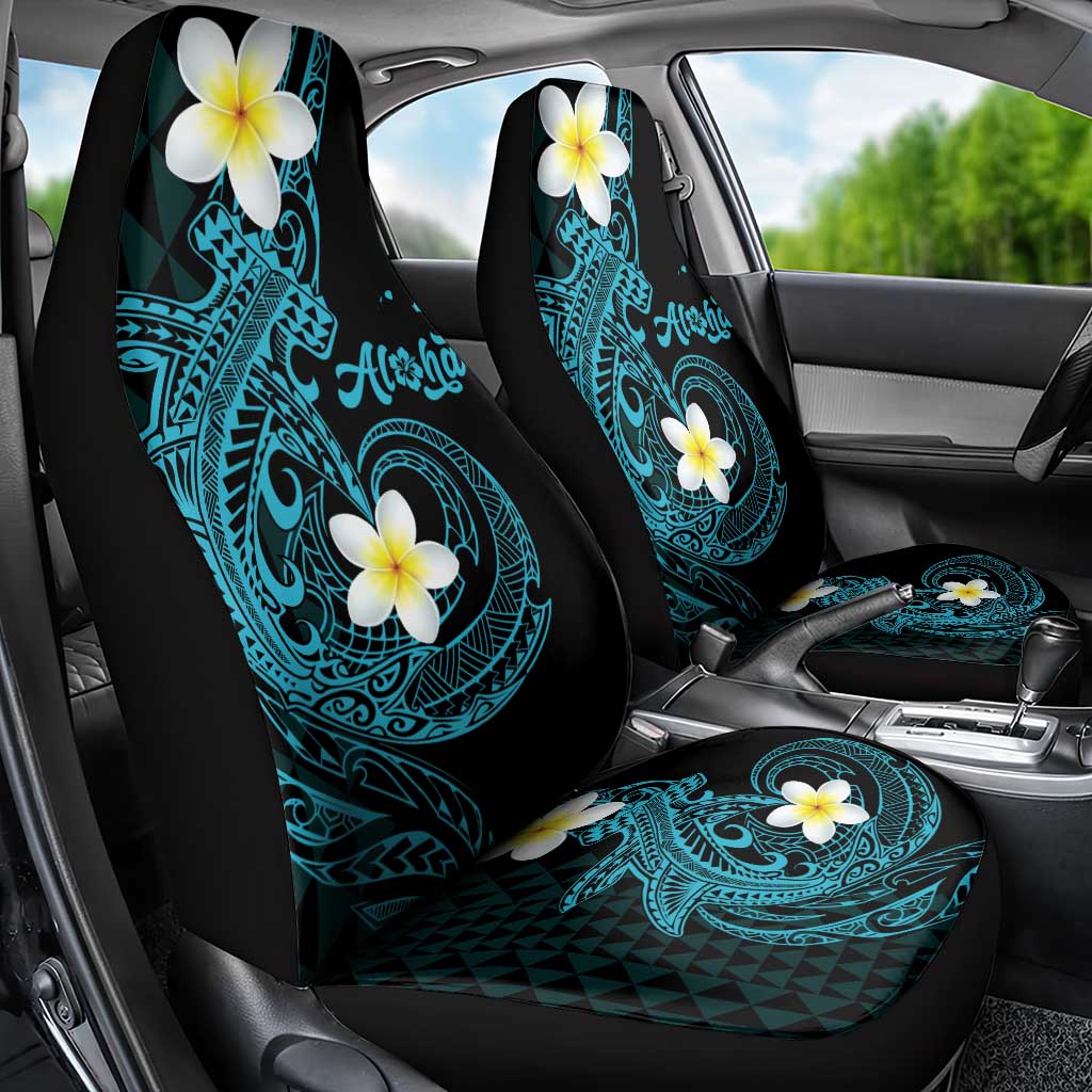 Aloha Hammerhead Shark Car Seat Cover Calypso Hawaiian Kakau Tribal Tattoo LT9 - Polynesian Pride