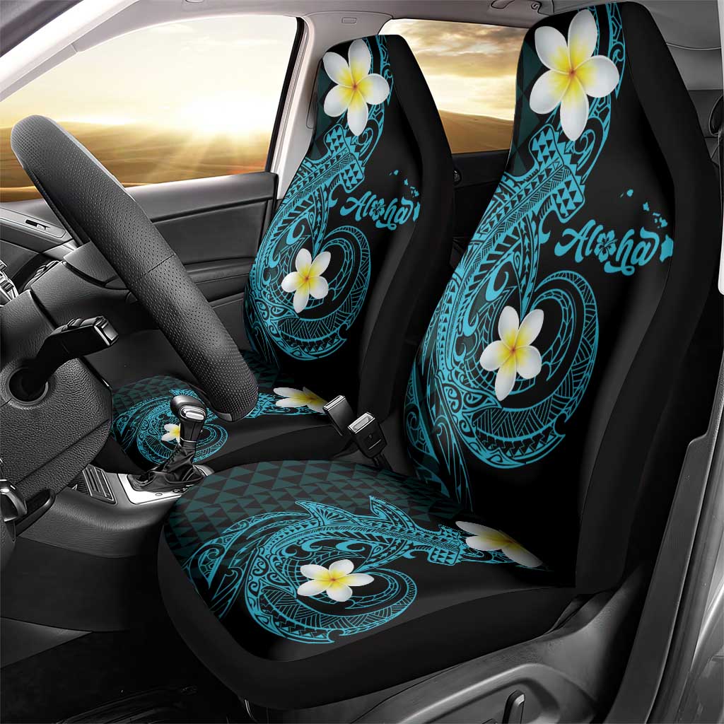 Aloha Hammerhead Shark Car Seat Cover Calypso Hawaiian Kakau Tribal Tattoo LT9 - Polynesian Pride
