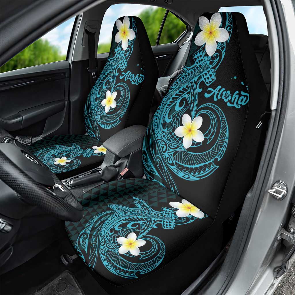 Aloha Hammerhead Shark Car Seat Cover Calypso Hawaiian Kakau Tribal Tattoo LT9 - Polynesian Pride