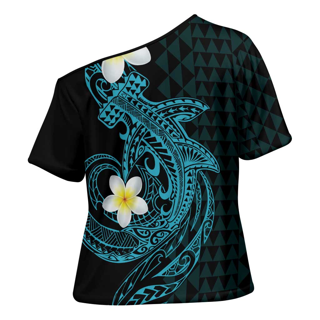 Aloha Hammerhead Shark Cross Shoulder Shirt Calypso Hawaiian Kakau Tribal Tattoo LT9 - Polynesian Pride