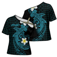 Aloha Hammerhead Shark Cross Shoulder Shirt Calypso Hawaiian Kakau Tribal Tattoo LT9 - Polynesian Pride