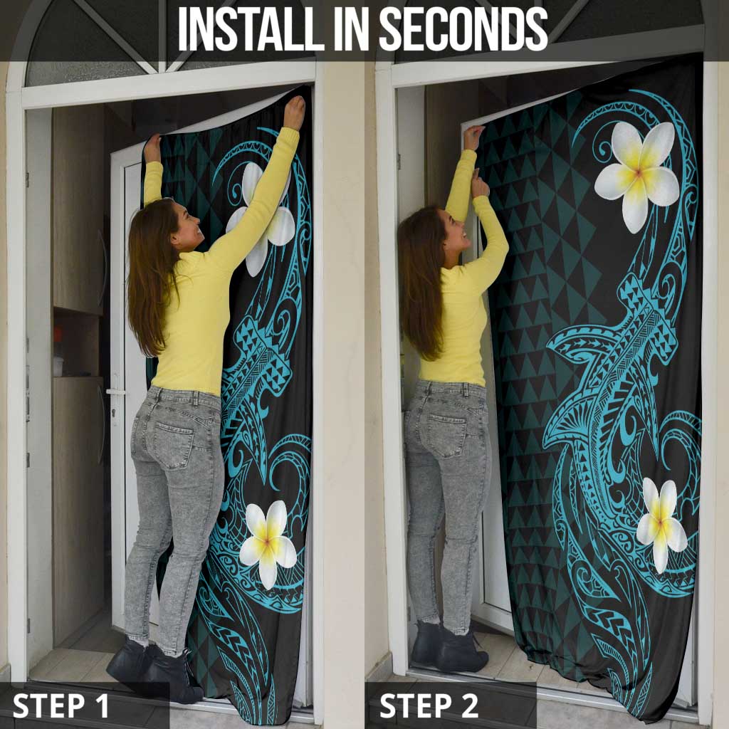 Aloha Hammerhead Shark Door Cover Calypso Hawaiian Kakau Tribal Tattoo LT9 - Polynesian Pride