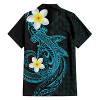 Aloha Hammerhead Shark Family Matching Long Sleeve Bodycon Dress and Hawaiian Shirt Calypso Hawaiian Kakau Tribal Tattoo LT9 - Polynesian Pride