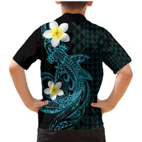 Aloha Hammerhead Shark Family Matching Mermaid Dress and Hawaiian Shirt Calypso Hawaiian Kakau Tribal Tattoo LT9 - Polynesian Pride