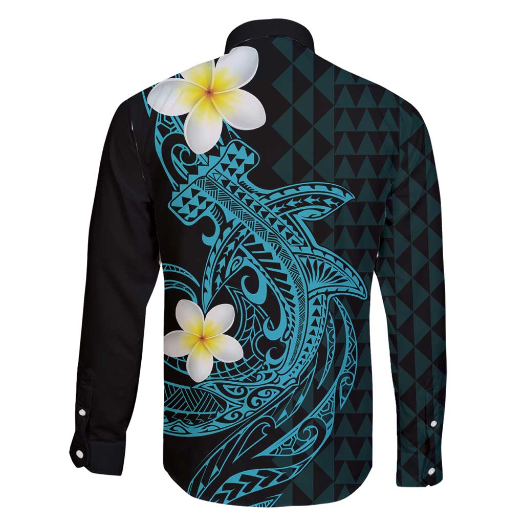 Aloha Hammerhead Shark Family Matching Puletasi and Hawaiian Shirt Calypso Hawaiian Kakau Tribal Tattoo LT9 - Polynesian Pride