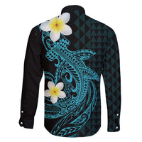 Aloha Hammerhead Shark Family Matching Puletasi and Hawaiian Shirt Calypso Hawaiian Kakau Tribal Tattoo LT9 - Polynesian Pride