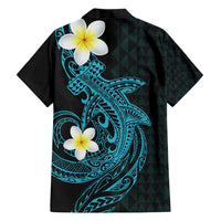 Aloha Hammerhead Shark Family Matching Short Sleeve Bodycon Dress and Hawaiian Shirt Calypso Hawaiian Kakau Tribal Tattoo LT9 - Polynesian Pride