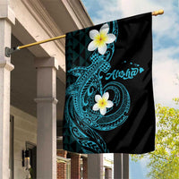Aloha Hammerhead Shark Garden Flag Calypso Hawaiian Kakau Tribal Tattoo LT9 House Flag Blue - Polynesian Pride
