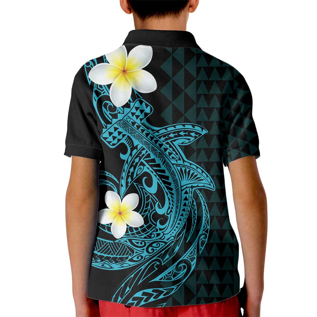 Aloha Hammerhead Shark Kid Polo Shirt Calypso Hawaiian Kakau Tribal Tattoo LT9 - Polynesian Pride