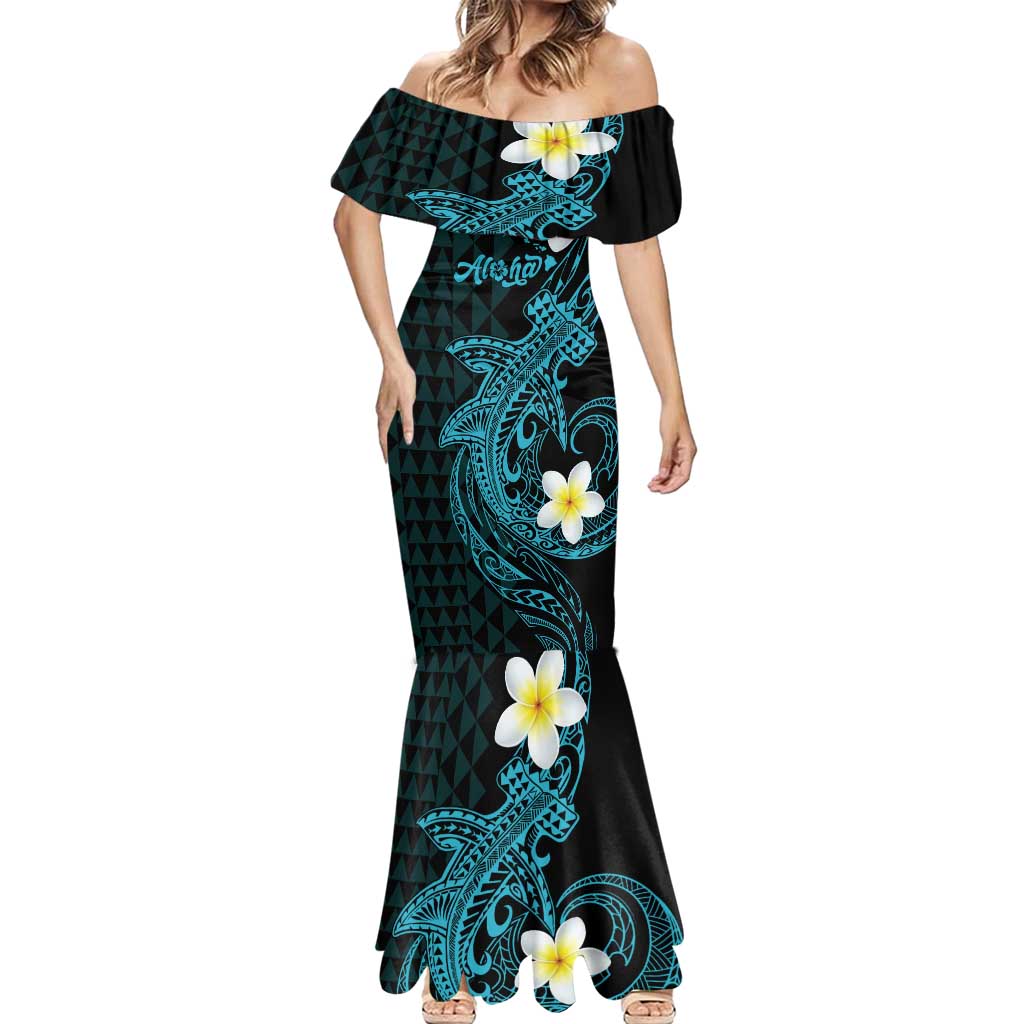 Aloha Hammerhead Shark Mermaid Dress Calypso Hawaiian Kakau Tribal Tattoo LT9 - Polynesian Pride