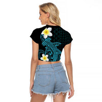 Aloha Hammerhead Shark Raglan Cropped T Shirt Calypso Hawaiian Kakau Tribal Tattoo LT9 - Polynesian Pride