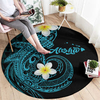 Aloha Hammerhead Shark Round Carpet Calypso Hawaiian Kakau Tribal Tattoo LT9 - Polynesian Pride